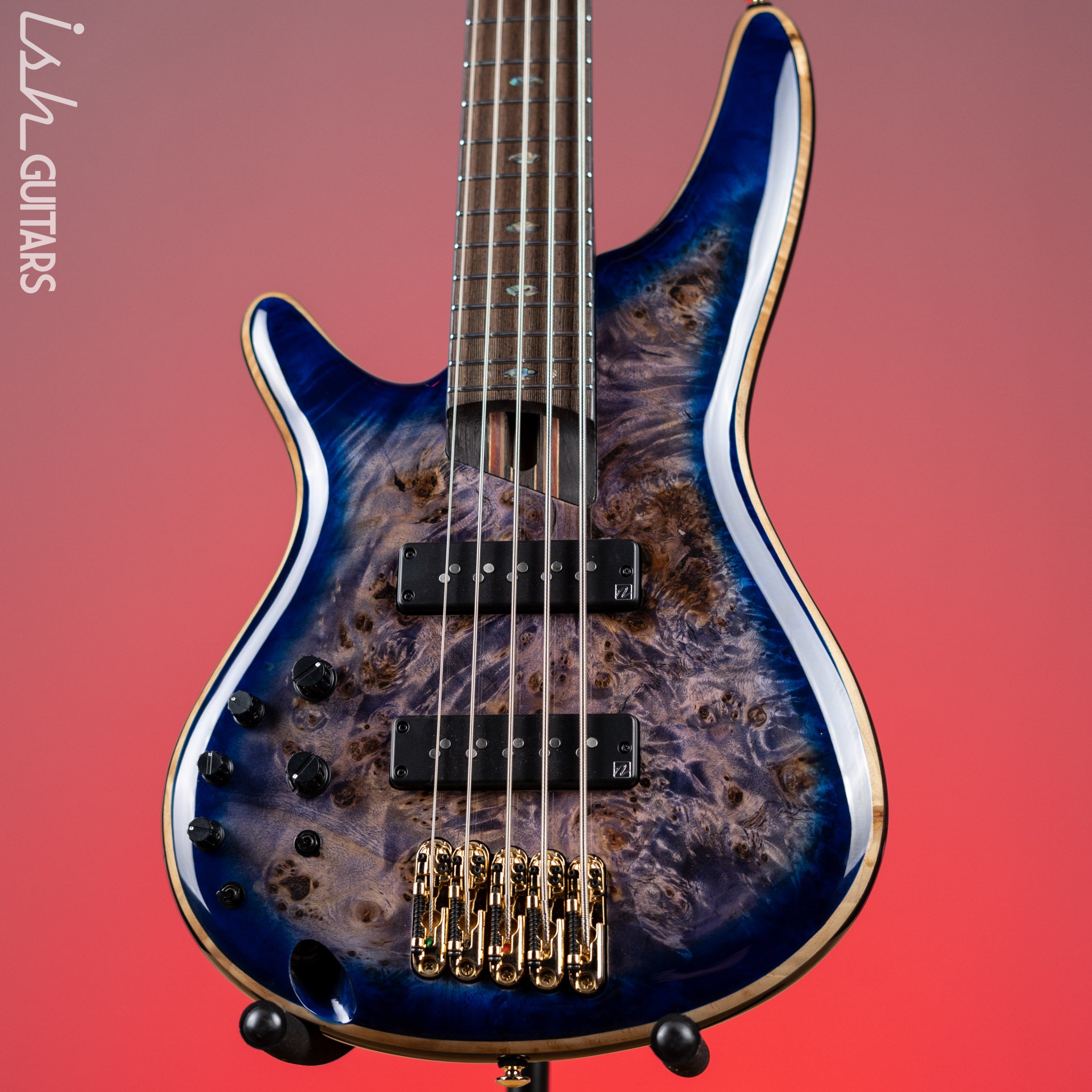 Ibanez Premium SR2605L Left Handed 5-String Bass Cerulean Blue