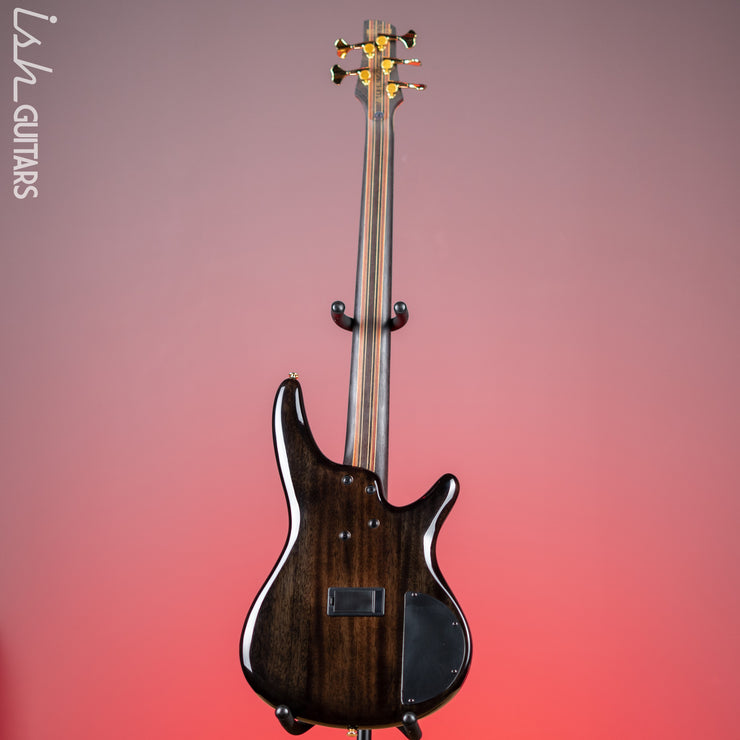 Ibanez Premium SR2605L Left Handed 5-String Bass Cerulean Blue Burst