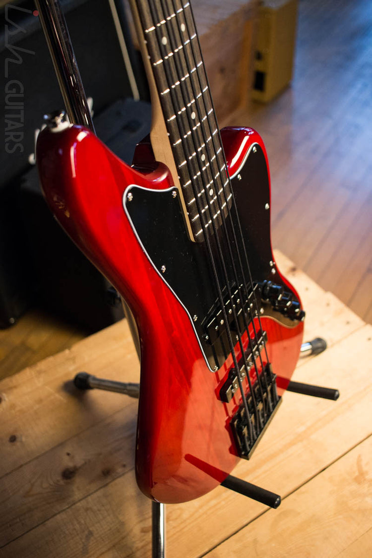 Squier Vintage Modified Jaguar V Special Red Electric Bass – Ish Guitars