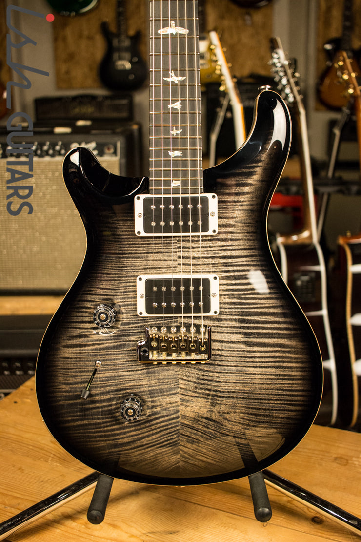 PRS Paul Reed Smith Custom 24 Left Handed Lefty 10 Top Charcoal Flamed Maple Neck