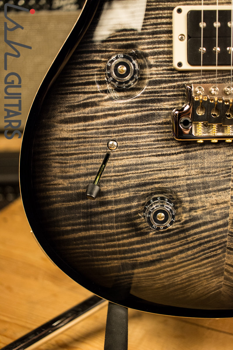 PRS Paul Reed Smith Custom 24 Left Handed Lefty 10 Top Charcoal Flamed Maple Neck