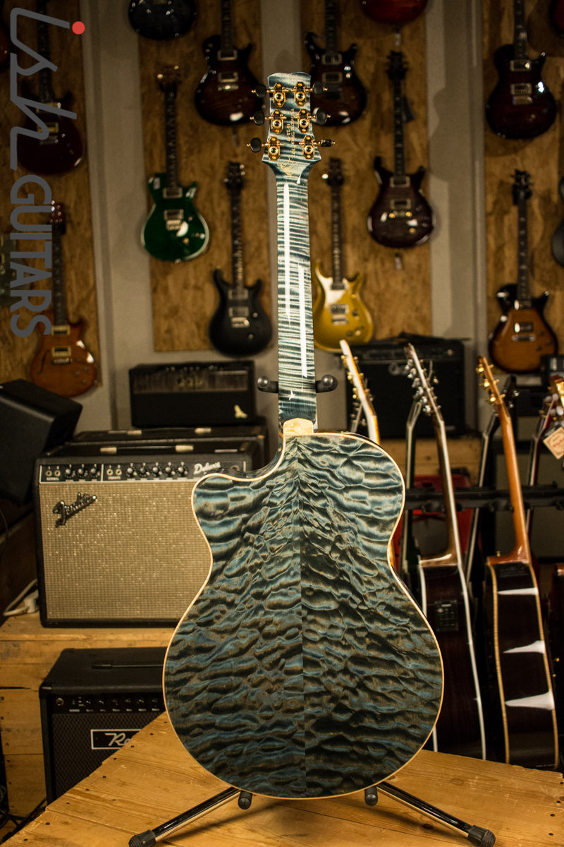 PRS Private Stock Angelus Acoustic Top Natural Blue Nightshade Back