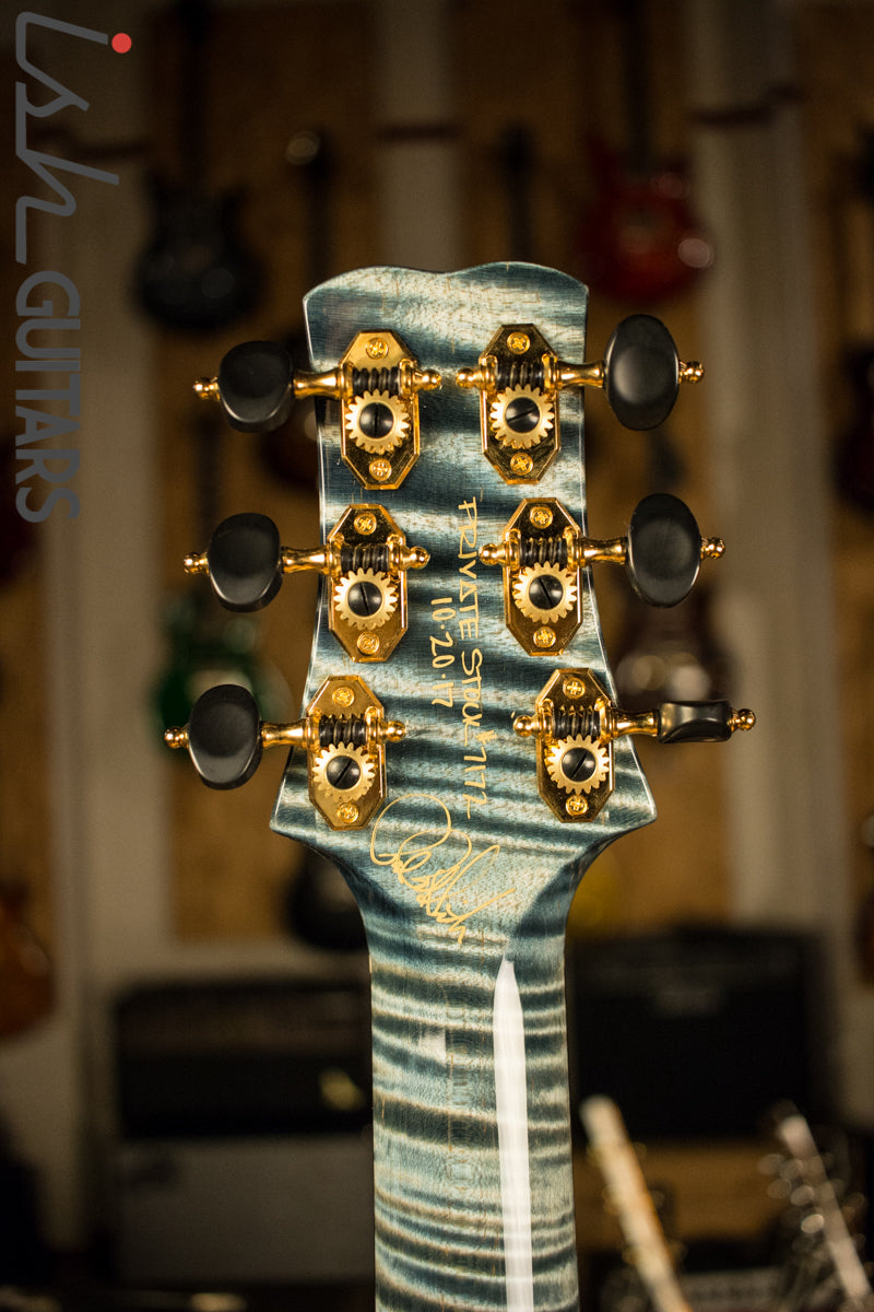 PRS Private Stock Angelus Acoustic Top Natural Blue Nightshade Back