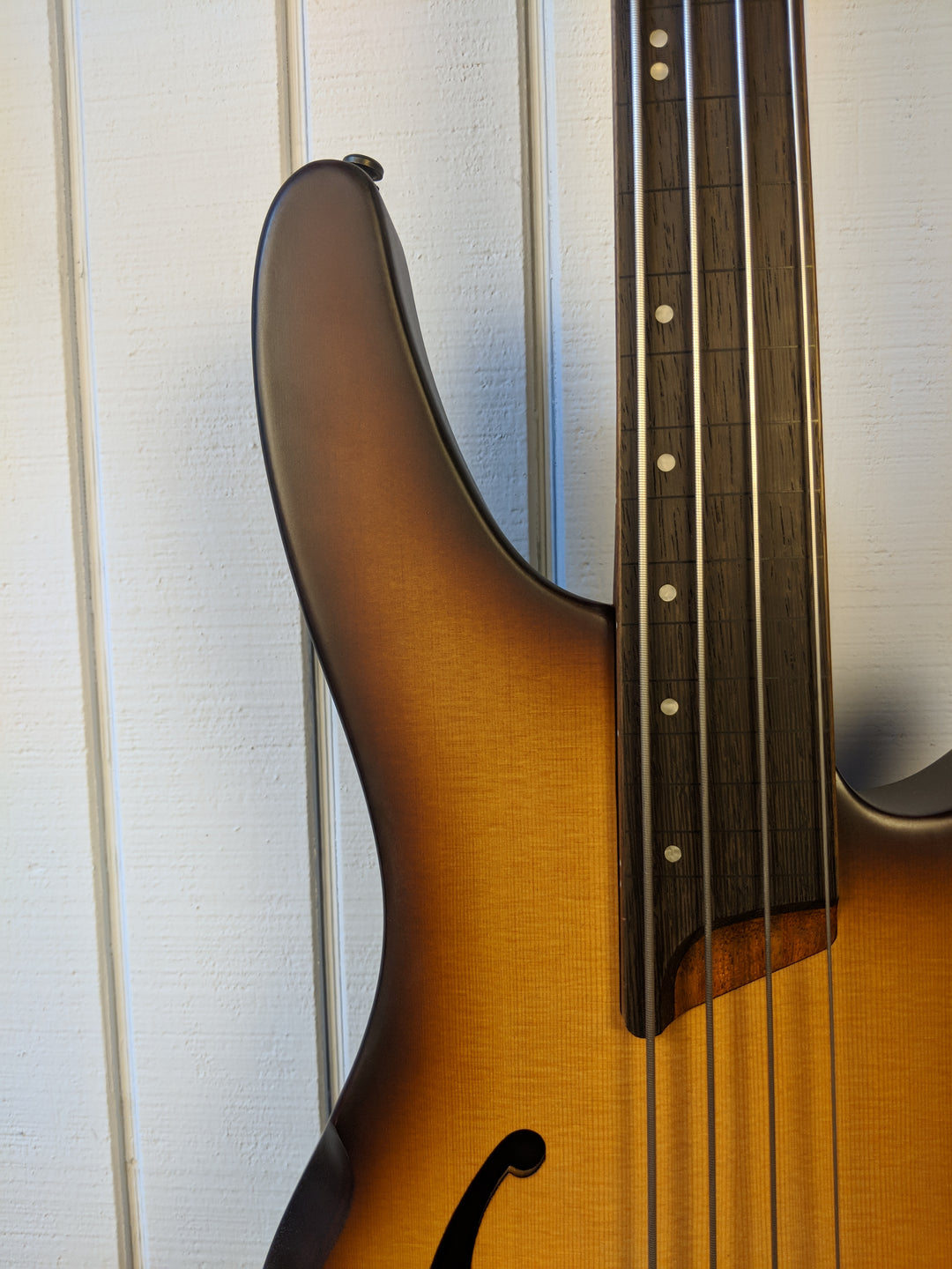 2018 Ibanez SRH500FNNF Fretless Natural Brown Burst Flat