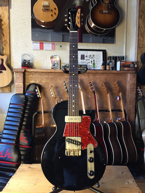 Fano Standard SP6 Bull Black Les Paul Jr Style USA Made Lightly Aged w Free Gig Bag