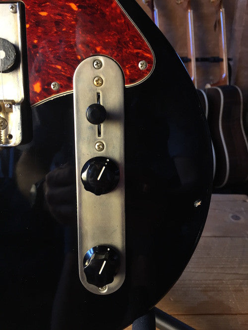 Fano Standard SP6 Bull Black Les Paul Jr Style USA Made Lightly Aged w Free Gig Bag