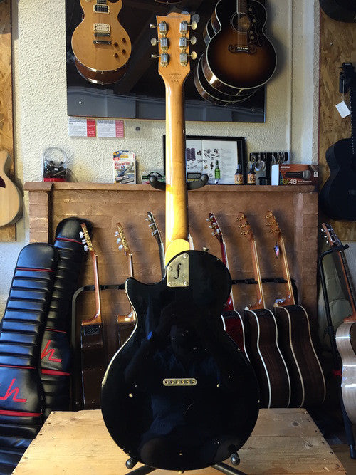 Fano Standard SP6 Bull Black Les Paul Jr Style USA Made Lightly Aged w Free Gig Bag