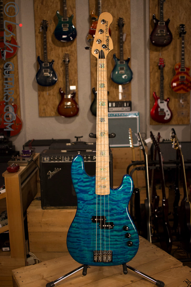 USA Spector Coda Deluxe P Precision Bass Bahama Blue Quilted Maple