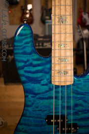 USA Spector Coda Deluxe P Precision Bass Bahama Blue Quilted Maple