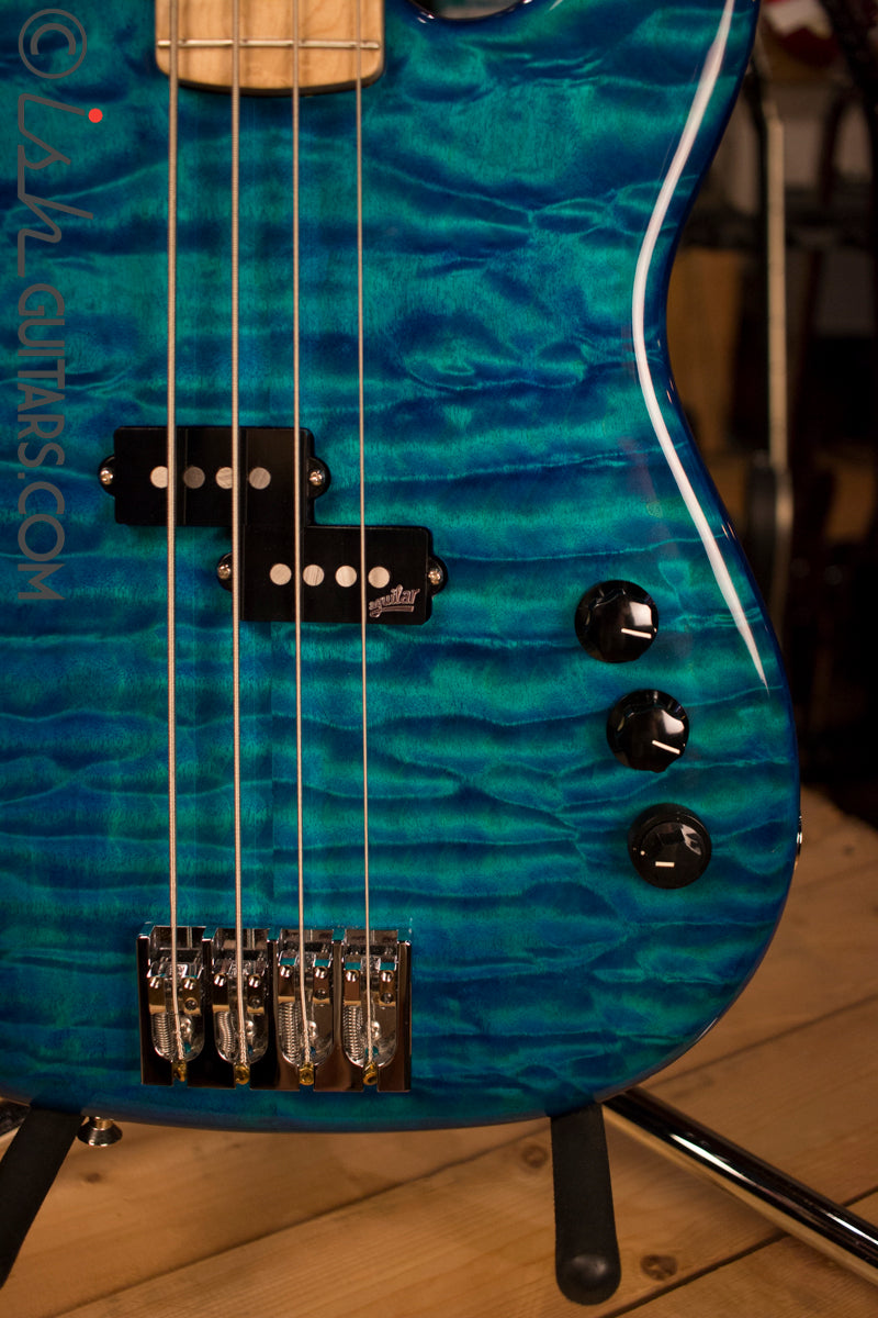 USA Spector Coda Deluxe P Precision Bass Bahama Blue Quilted Maple