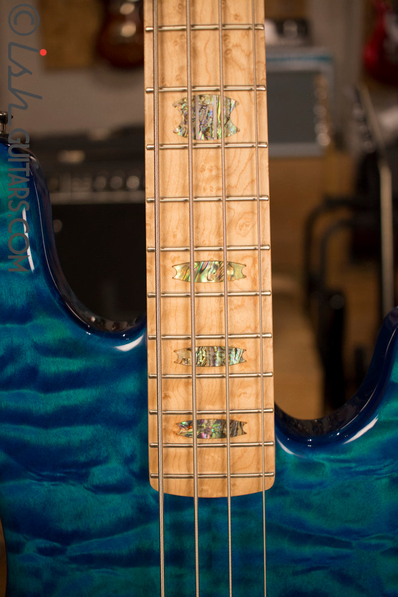 USA Spector Coda Deluxe P Precision Bass Bahama Blue Quilted Maple