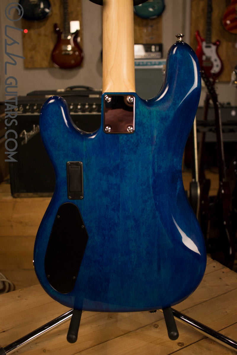 USA Spector Coda Deluxe P Precision Bass Bahama Blue Quilted Maple