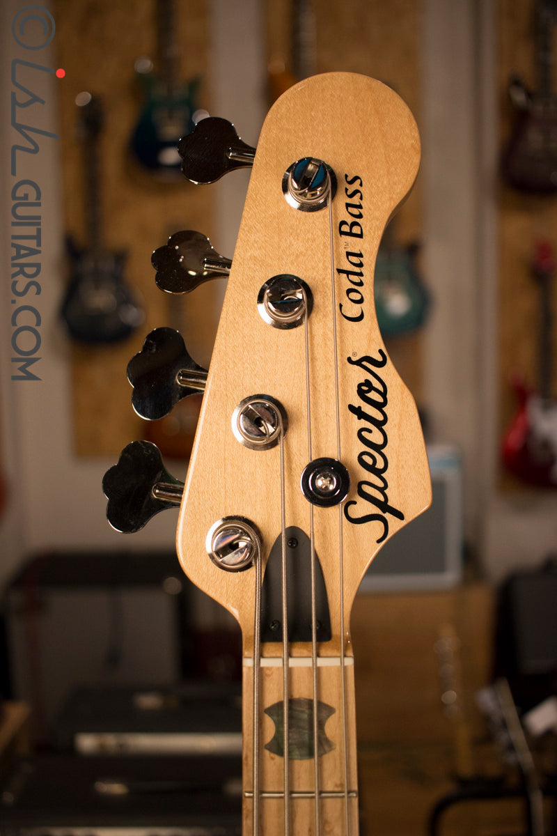 USA Spector Coda Deluxe P Precision Bass Inferno Red Buckeye Burl