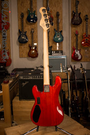 USA Spector Coda Deluxe P Precision Bass Inferno Red Buckeye Burl