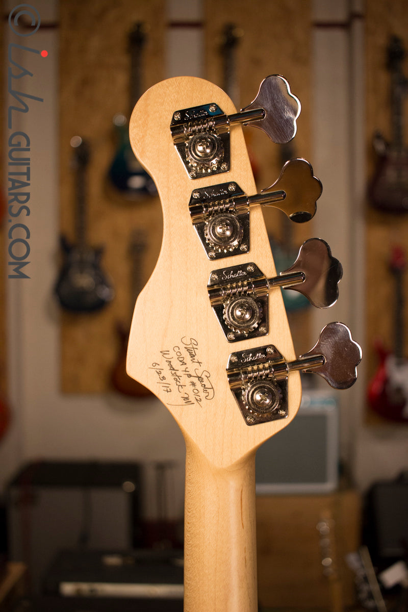 USA Spector Coda Deluxe P Precision Bass Inferno Red Buckeye Burl