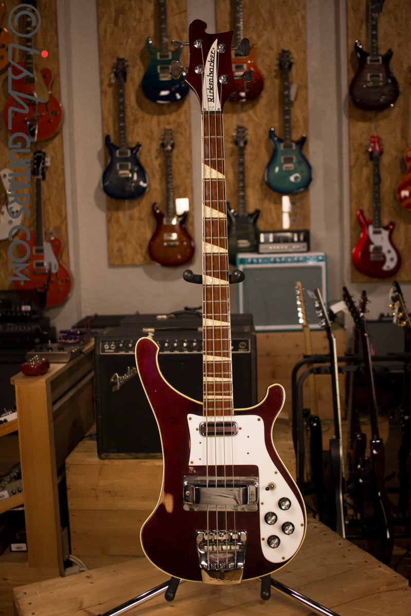 1972 Rickenbacker 4001 RARE Burgundyglo Checker Binding #94 – Ish