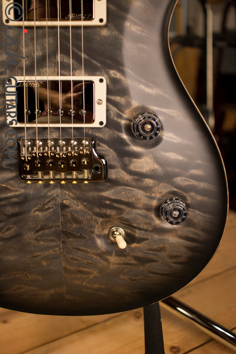 Paul Reed Smith PRS Custom 24 Semi-Hollow Wood Library Quilt Top Charcoal Burst
