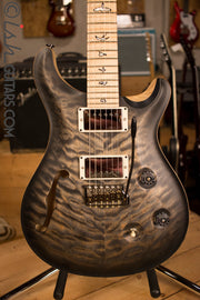 Paul Reed Smith PRS Custom 24 Semi-Hollow Wood Library Quilt Swamp Ash Charcoal