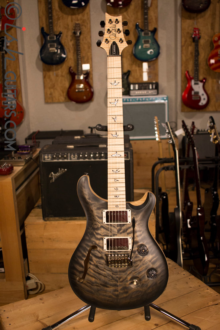 Paul Reed Smith PRS Custom 24 Semi-Hollow Wood Library Quilt Swamp Ash Charcoal