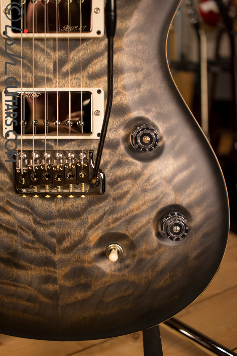 Paul Reed Smith PRS Custom 24 Semi-Hollow Wood Library Quilt Swamp Ash Charcoal