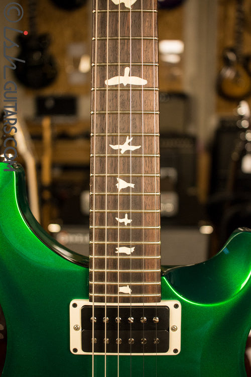Paul Reed Smith CE24 Custom Color Metallic Green with Green Stained Binding