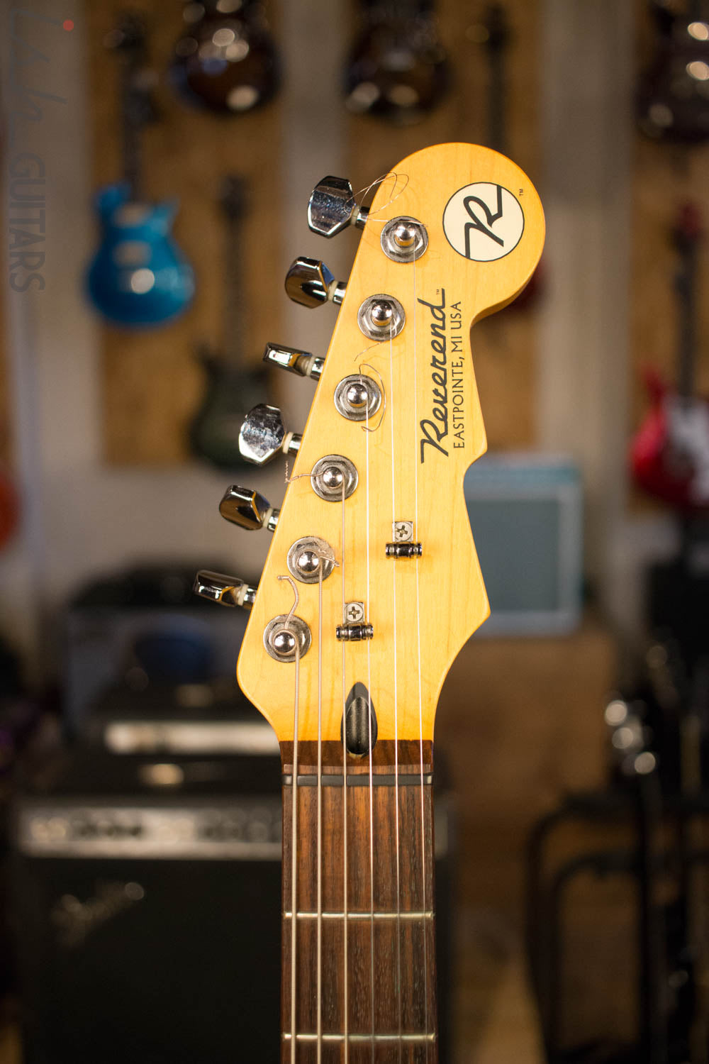 USA Reverend Guitar Rocco Tremolo Anodized Blue RARE