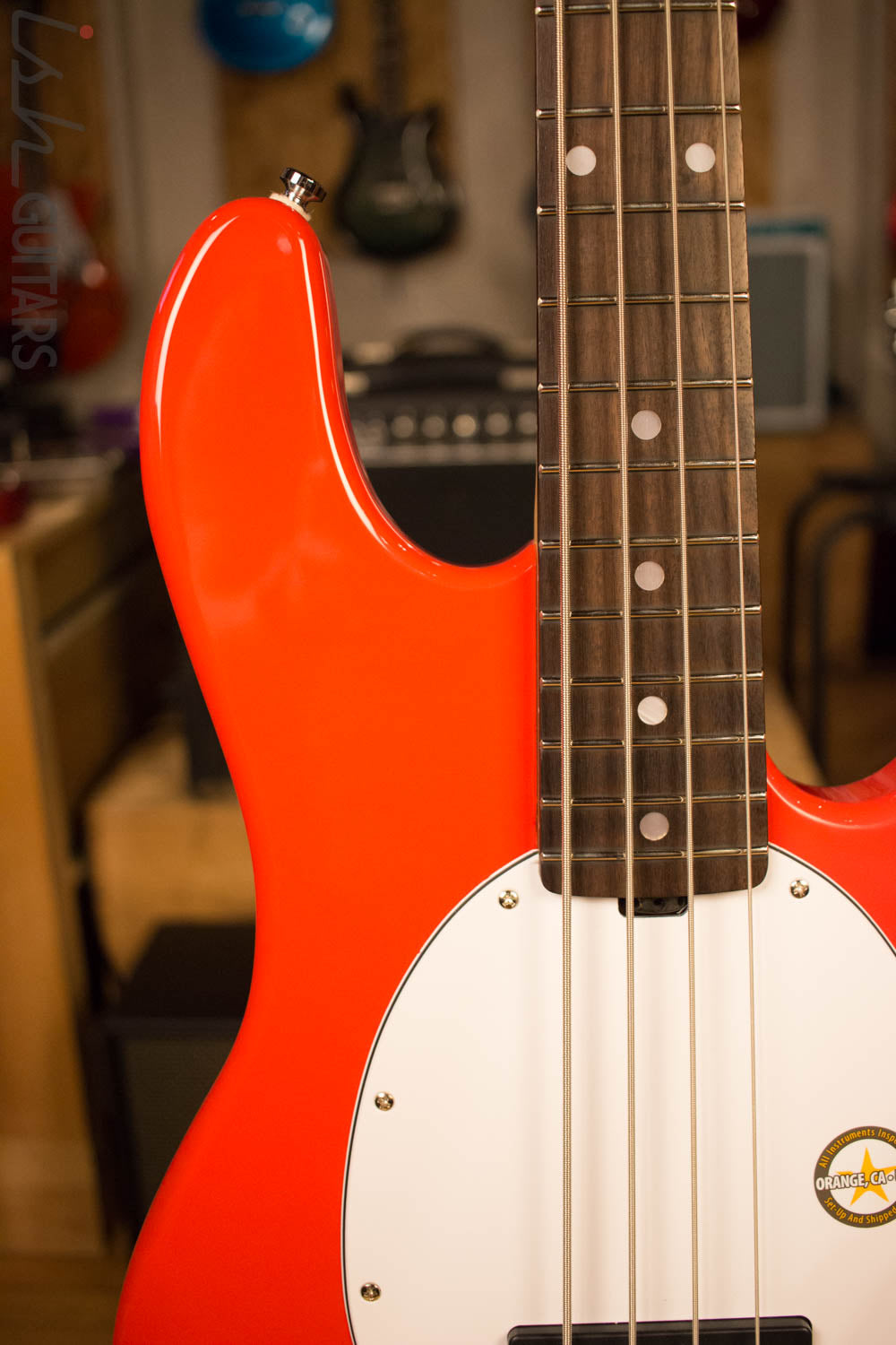 Sterling by Music Man S.U.B. Ray4 Electric Bass Guitar Fiesta Red