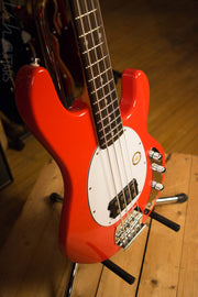 Sterling by Music Man S.U.B. Ray4 Electric Bass Guitar Fiesta Red