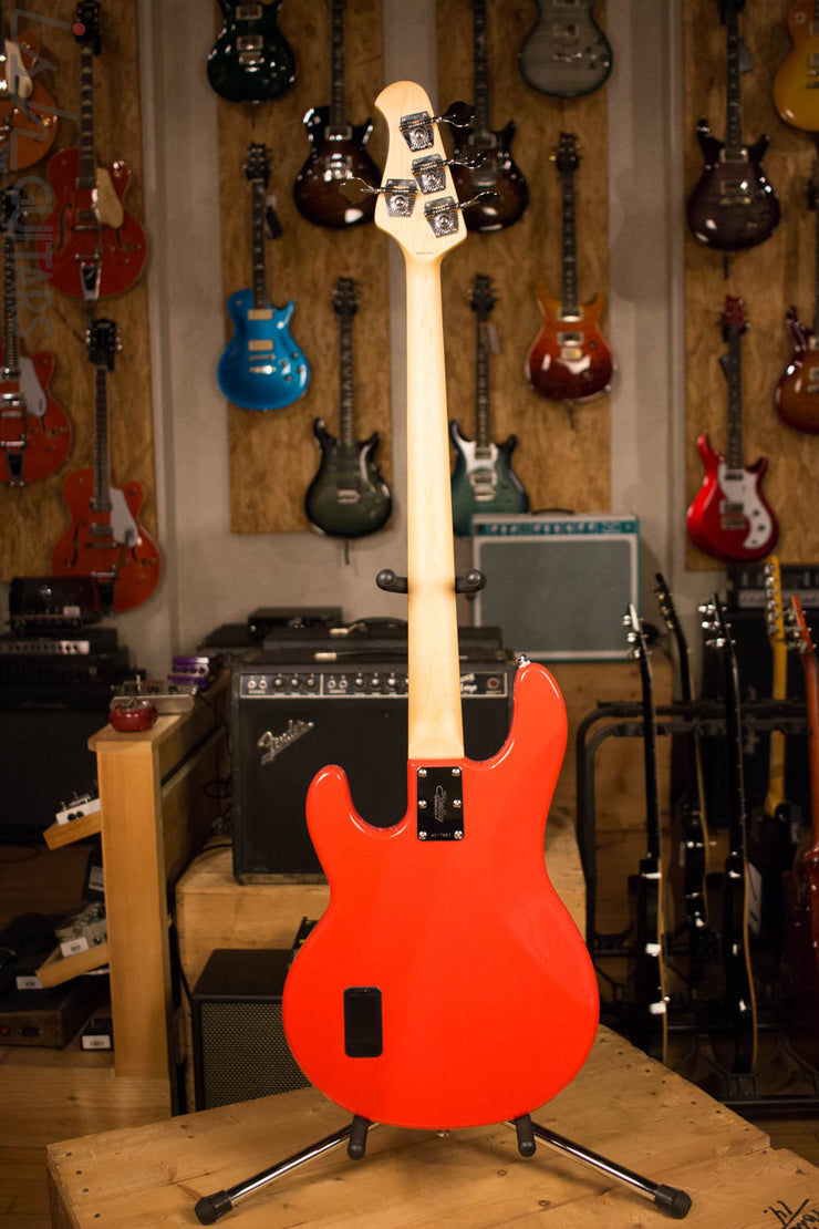 Sterling by Music Man S.U.B. Ray4 Electric Bass Guitar Fiesta Red