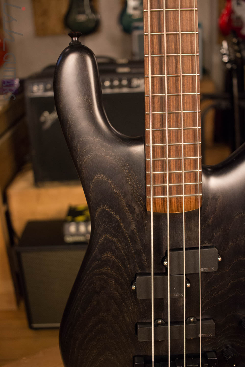 USA Spector Forte 4 Matte Black Swamp Ash Neck Through Bass Guitar