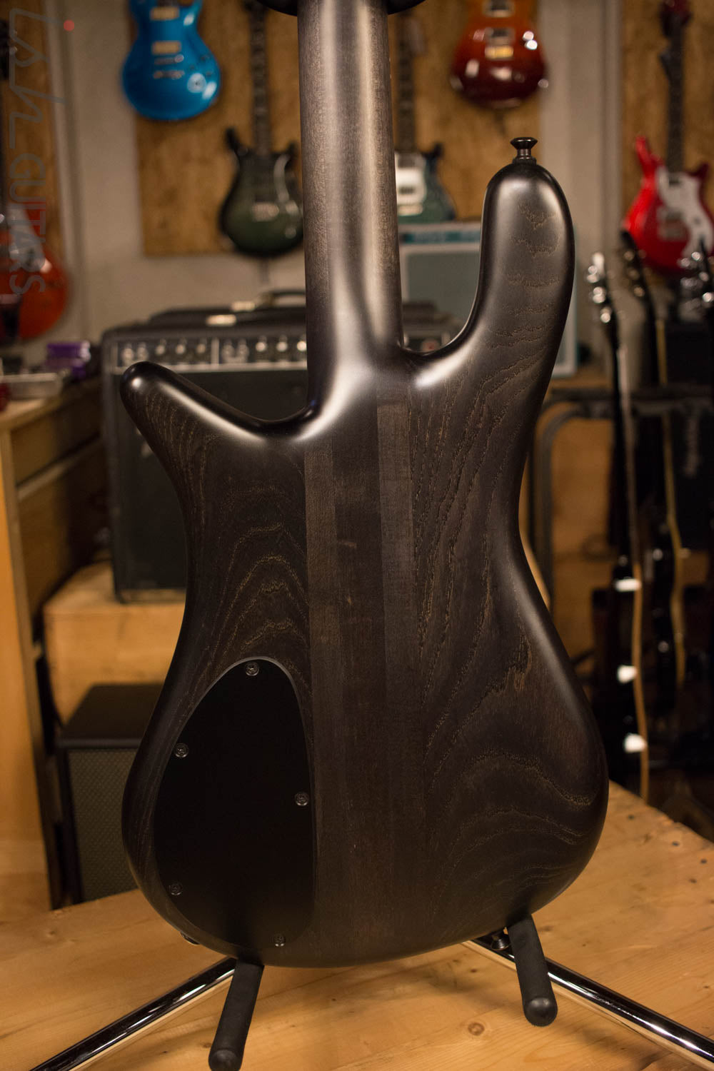 USA Spector Forte 4 Matte Black Swamp Ash Neck Through Bass Guitar