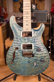 Paul Reed Smith PRS Custom 24 Semi-Hollow Wood Library Quilt Swamp Ash Aquableux