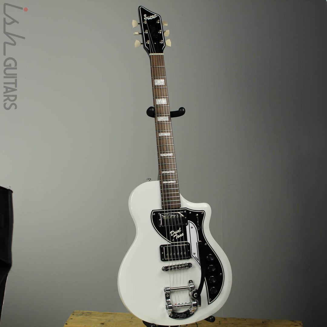 Supro David Bowie Limited Edition Dual Tone Electric Guitar White Finish