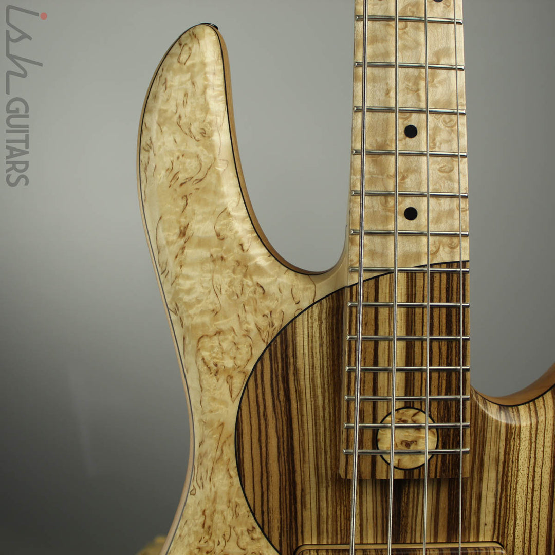 Fodera Yin Yang Deluxe Monarch NAMM 2019 Bass Masur Birch Zebrawood Top