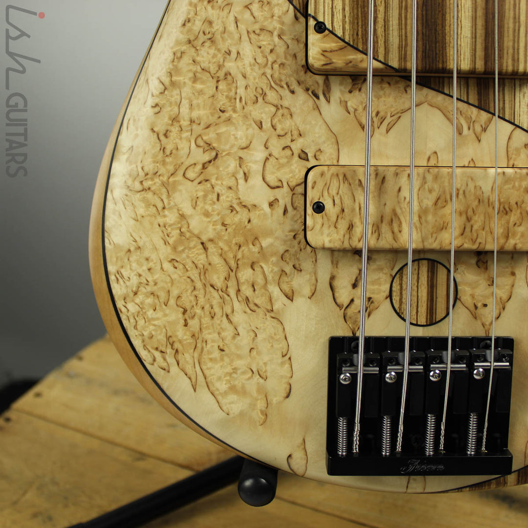 Fodera Yin Yang Deluxe Monarch NAMM 2019 Bass Masur Birch Zebrawood Top