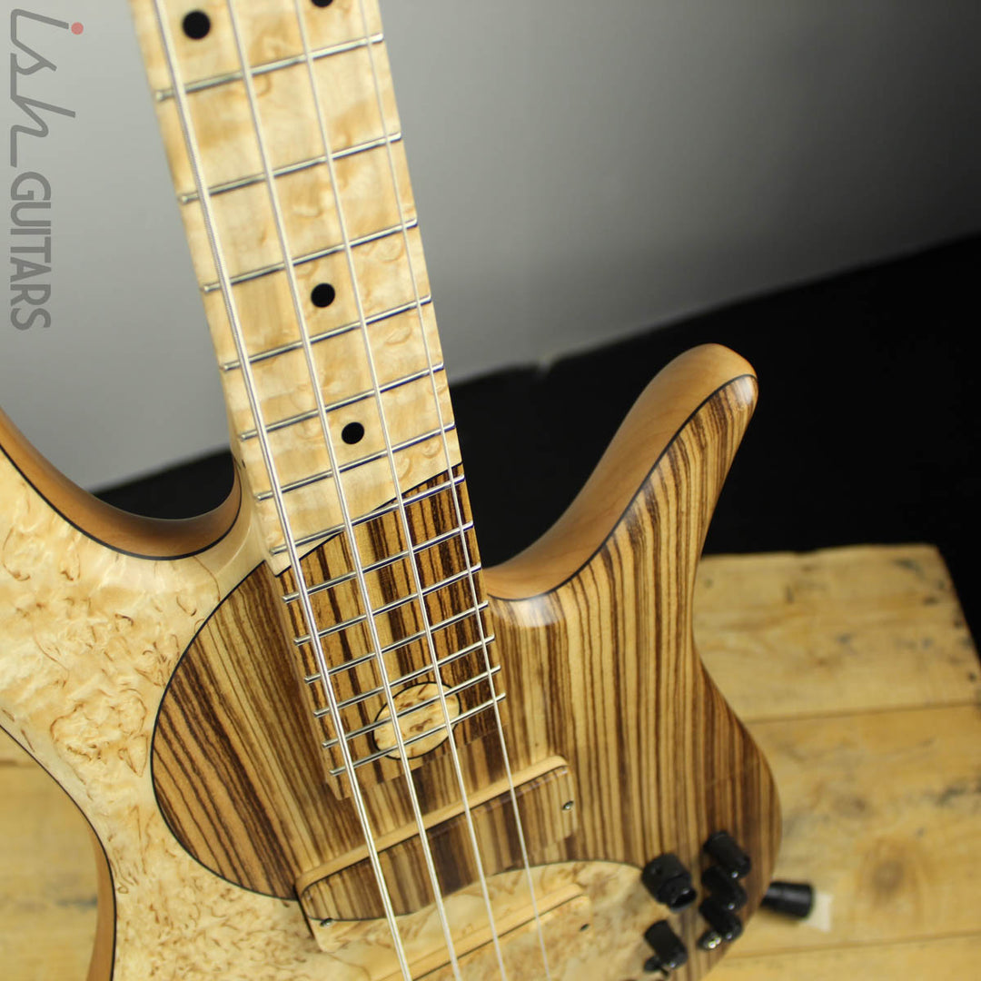 Fodera Yin Yang Deluxe Monarch NAMM 2019 Bass Masur Birch Zebrawood Top