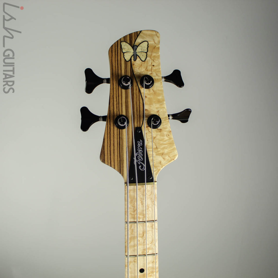 Fodera Yin Yang Deluxe Monarch NAMM 2019 Bass Masur Birch Zebrawood Top