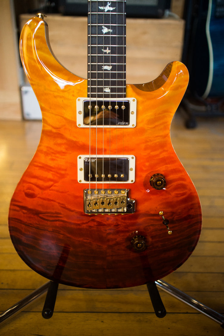 Paul Reed Smith PRS Custom 24 Wood Library Quilt 2013 Fade Brazilian Rosewood Fretboard