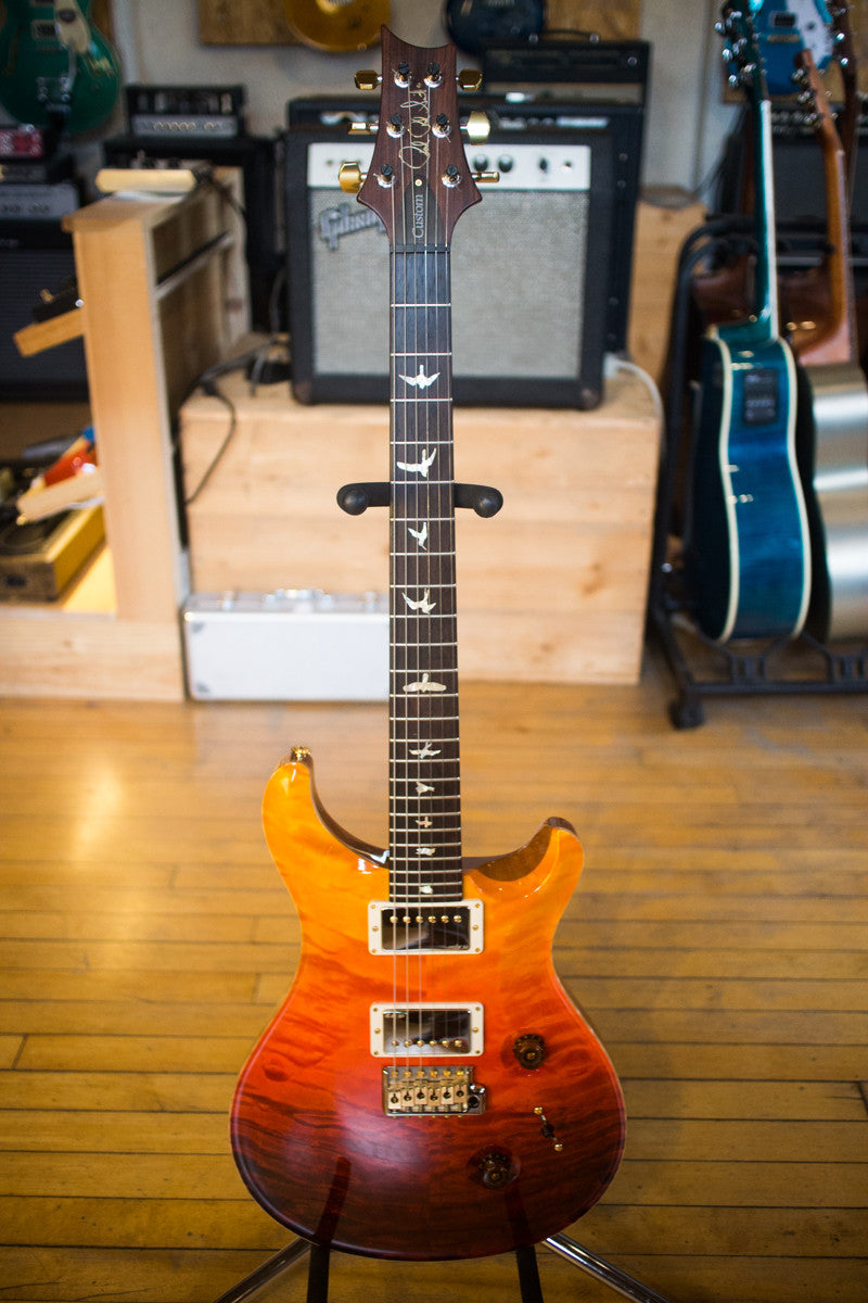 Paul Reed Smith PRS Custom 24 Wood Library Quilt 2013 Fade Brazilian Rosewood Fretboard