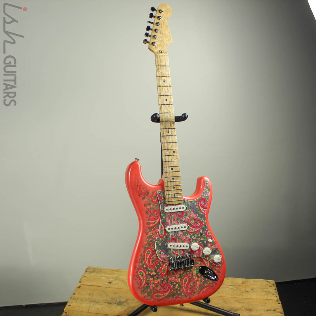 1990s/2000s CIJ Fender Pink Paisley Stratocaster Warmoth Neck Strat Electric Guitar