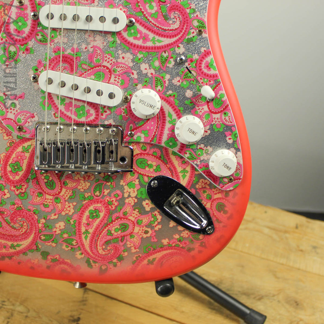 1990s/2000s CIJ Fender Pink Paisley Stratocaster Warmoth Neck Strat Electric Guitar