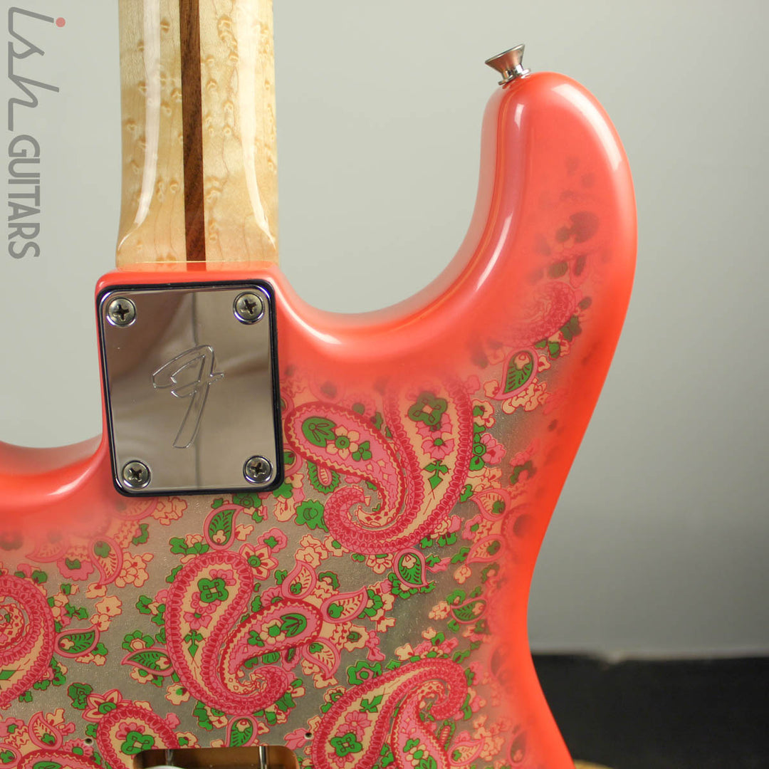 1990s/2000s CIJ Fender Pink Paisley Stratocaster Warmoth Neck Strat Electric Guitar