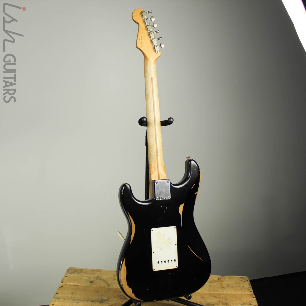 Fender Mex Road worn ストラトキャスター(2008年製) 2008 Fender Road Worn 50s Stratocaster Black – Ish Guitars