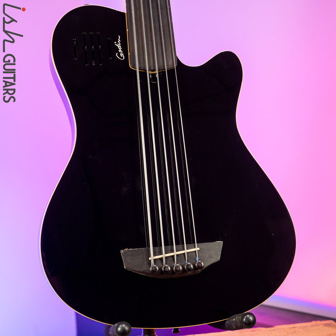2000 Godin A5 Five-String Fretless Semi-Acoustic Bass