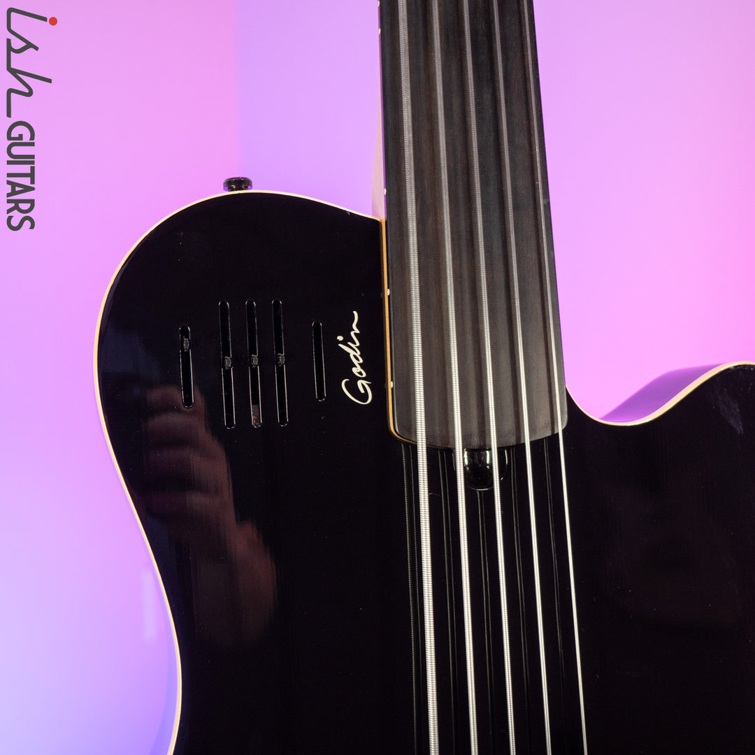 2000 Godin A5 Five-String Fretless Semi-Acoustic Bass
