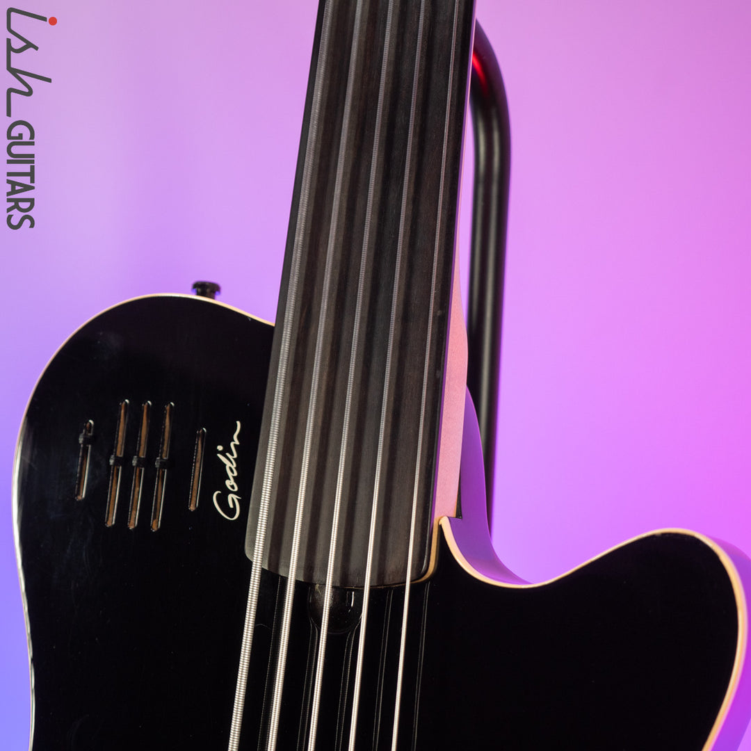 2000 Godin A5 Five-String Fretless Semi-Acoustic Bass