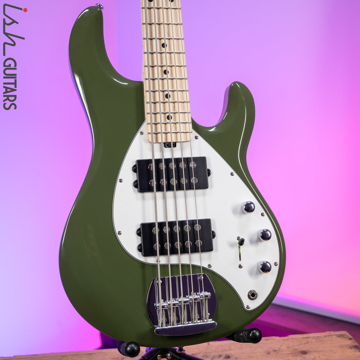 Sterling by Music Man StingRay 5 HH Sub Series Olive Green – Ish