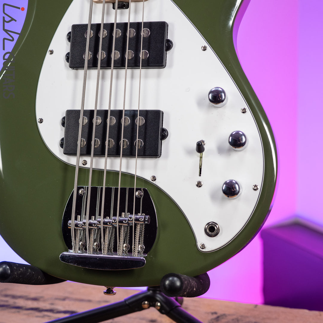 Sterling by Music Man StingRay 5 HH Sub Series Olive Green