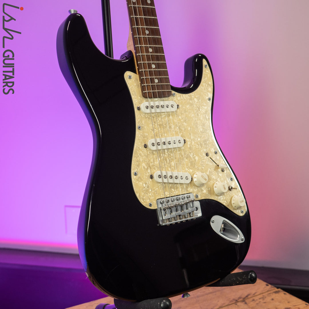 Aria STG Series Strat Black Perloid Pickguard