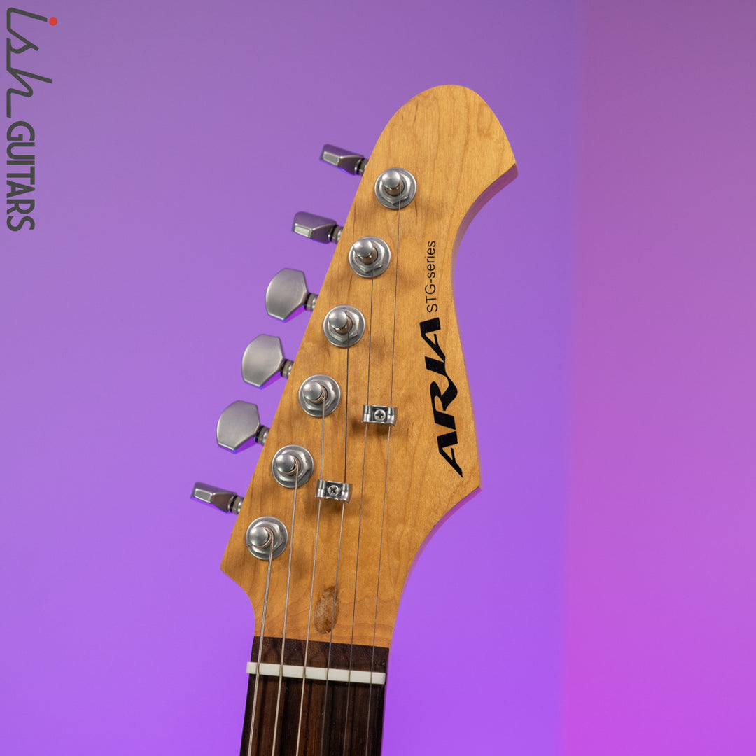 Aria STG Series Strat Black Perloid Pickguard